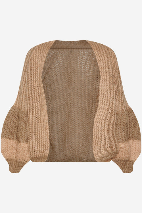 Noellas Liana Knit Cardigan Sand. Køb Cardigans hos www.noellafashion.dk