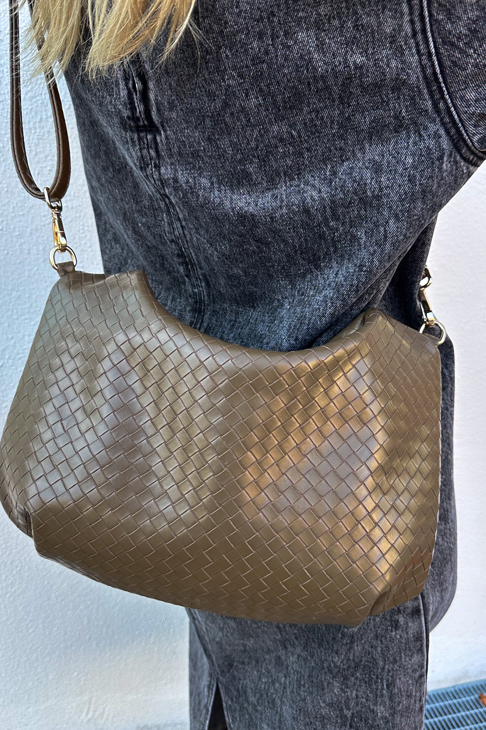 Peony Hobo Bag Dark Olive