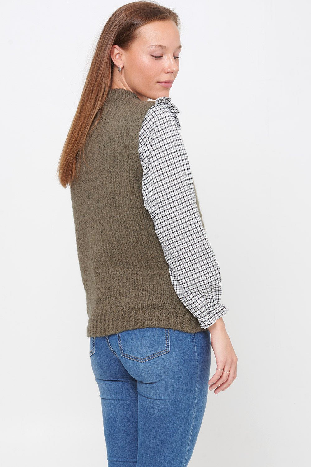 Kala Vest Wool Army