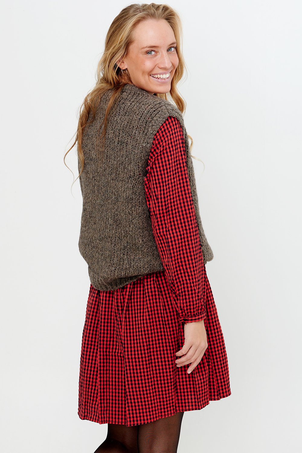 Kala Vest Wool Nature Brown