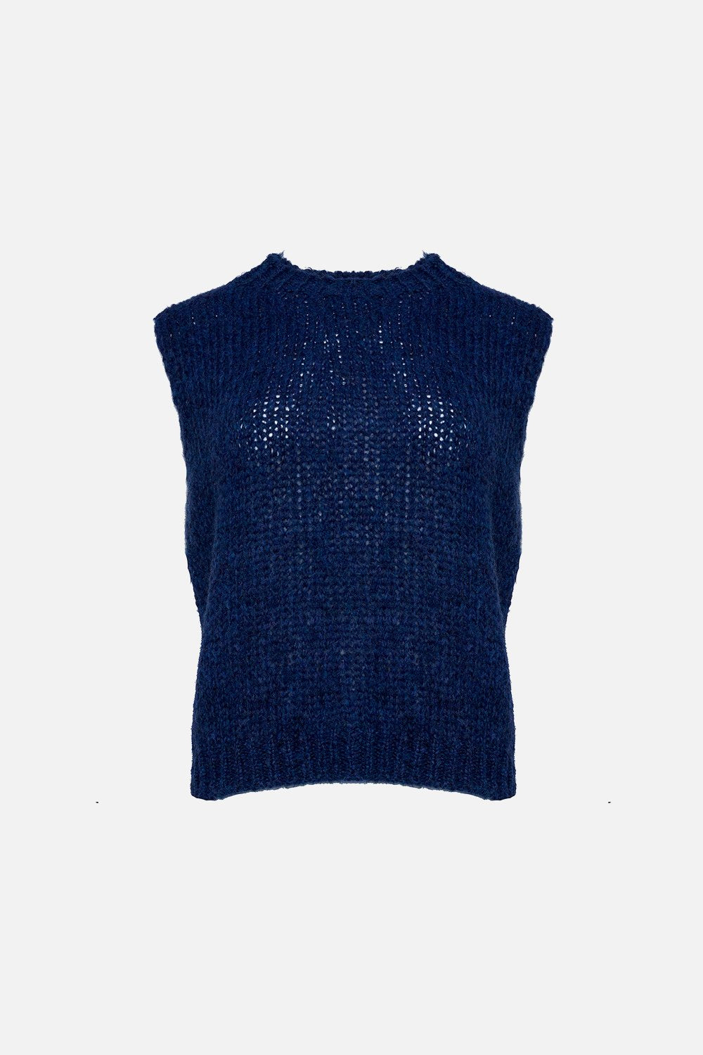 Noellas Kala Knit Vest Navy. Køb Veste hos www.noellafashion.dk