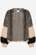 Noellas Liana Knit Cardigan Cream/black. Køb Cardigans hos www.noellafashion.dk