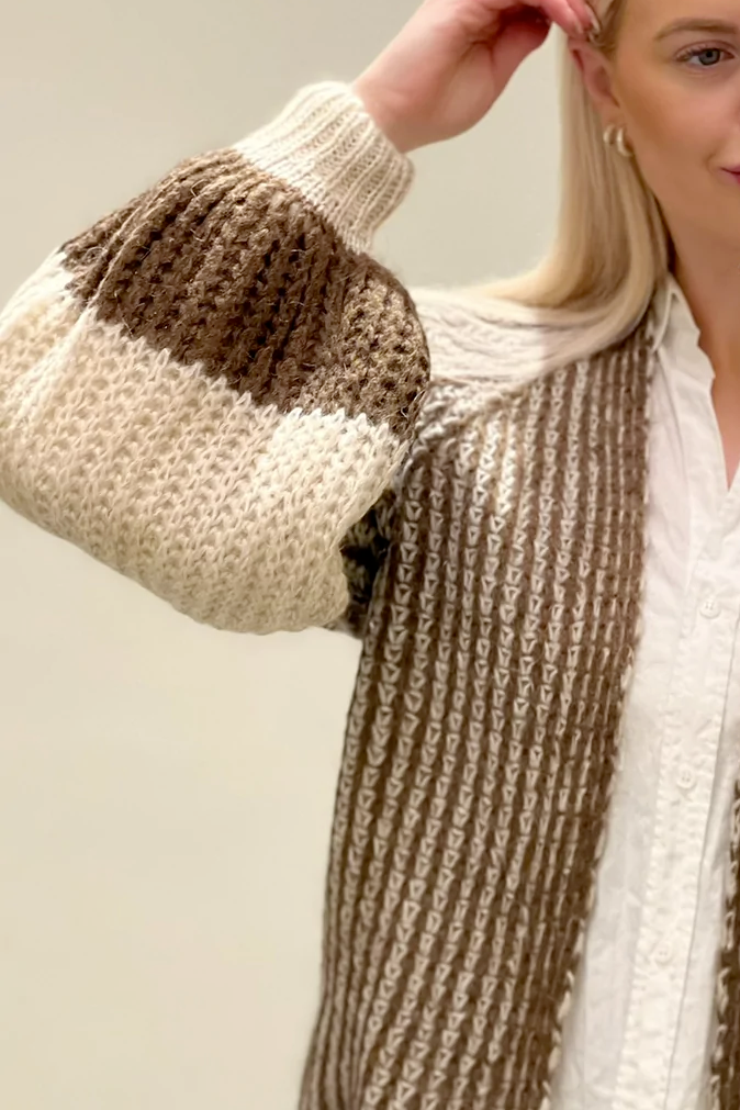 Liana Knit Cardigan Beige/brown